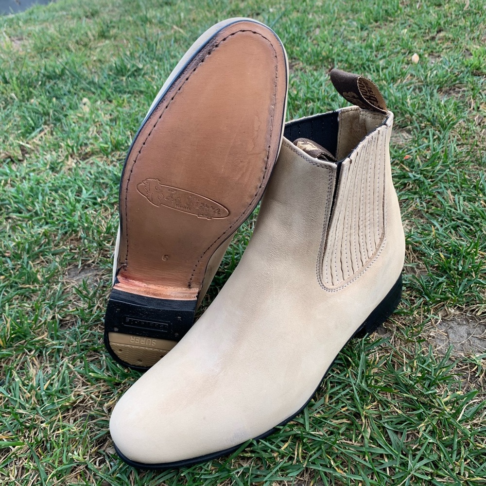 Men's Nubuck Suede Charro Botin Half Boot Est 310